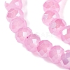 Baking Electroplate Glass Beads Strands DGLA-A039-J6MM-B16-3