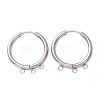 304 Stainless Steel Huggie Hoop Earring Findings STAS-D183-03D-P-1