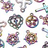 24Pcs 6 Style Rainbow Color Alloy Pendants FIND-LS0001-15MC-4