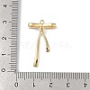 Brass Micro Pave Clear Cubic Zirconia Pendants KK-Z065-02G-3