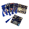 Chinese Brocade Tassel Zipper Jewelry Bag Gift Pouch ABAG-F005-08-1