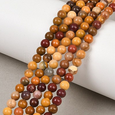 Round Natural Mookaite Beads Strands X-G-F216-4mm-19-1