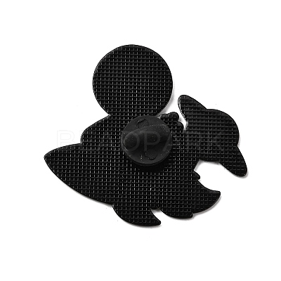 Alien on Rocket Enamel Pins JEWB-D310-01EB-03-1