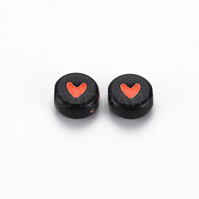 Opaque Black Acrylic Beads MACR-S273-40-1