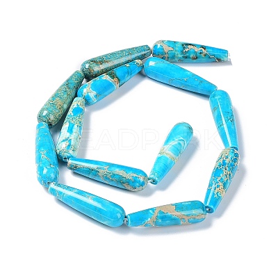 Dyed Natural Imperial Jasper Beads Strands G-G0001-C01-01-1