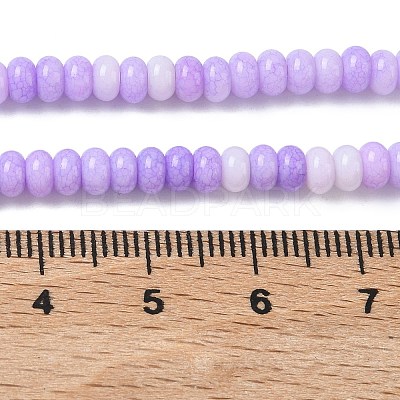 Ombre Effect Dyed Glass Beads Strands GLAA-C043-01I-1