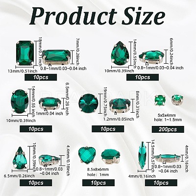 270Pcs 8 Style Gradient Color Sew on Rhinestone DIY-OC0010-34-1