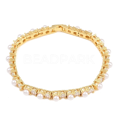 Brass Pave Clear Cubic Zirconia Tennis Bracelets for Women KK-CBA68DA-08G-1