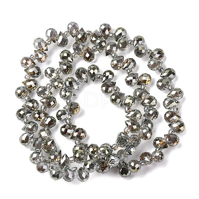 Transparent Electroplate Glass Beads Strands EGLA-F152A-FR05-1