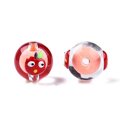 Transparent Acrylic Enamel Beads TACR-G040-01G-1