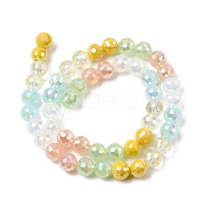 Electroplate Glass Beads Strands EGLA-D300-06-8mm-16-1