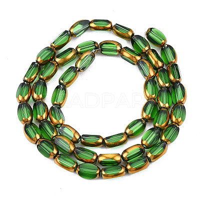Electroplate Glass Beads Strands X-EGLA-N008-015G-1