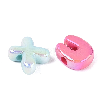 Luminous UV Plating Opaque Acrylic Beads OACR-Q204-23-1