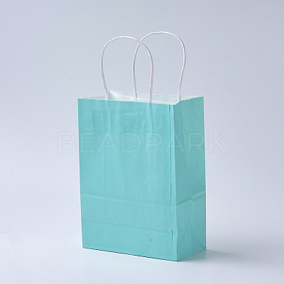 Pure Color Kraft Paper Bags AJEW-G020-A-14-1