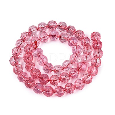 Crackle Transparent Glass Beads Strands GLAA-Q108-02A-10-1