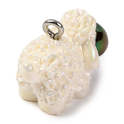 Animal Theme Resin Pendants RESI-S010-04D-1