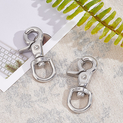 2Pcs Stainless Steel Swivel Clasps STAS-DC0015-60-1