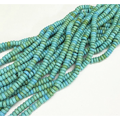 Synthetic Turquoise Beads Strands TURQ-G109-6x3mm-06-1