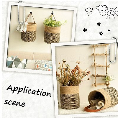 Woven Cotton Storage Baskets AJEW-WH20054-010C-1
