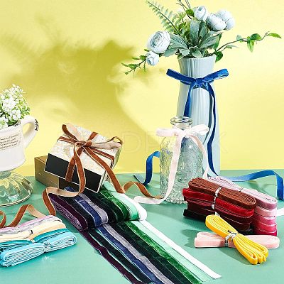60 Yards Single Face Velvet Ribbon OCOR-WH0071-02-1