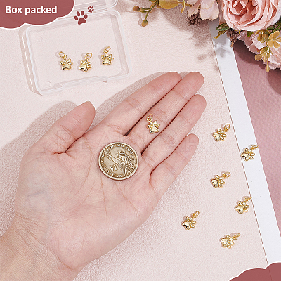 10Pcs Brass Pendants KK-BC0015-70G-1