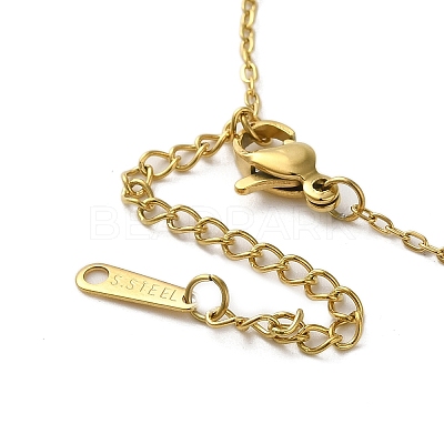 Brass Micro Pave Cubic Zirconia Pendant Necklaces NJEW-E106-11KCG-01-1