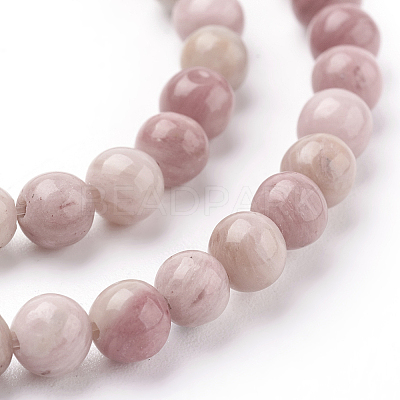 Natural Rhodonite Beads Strands G-G099-6mm-33-1
