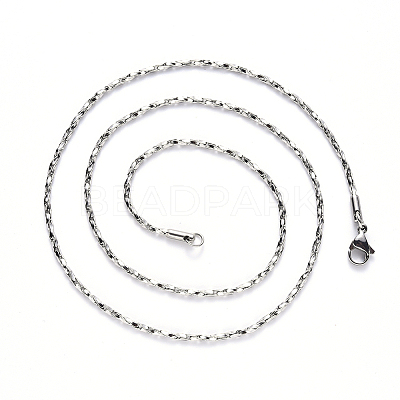 Non-Tarnish 304 Stainless Steel Boston Link Chain Necklace NJEW-S420-006B-P-1