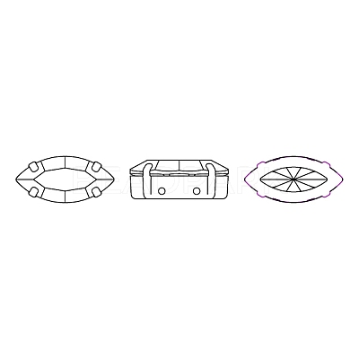 Preciosa® MAXIMA Crystal Sew-On Cups X-PRC-SE8-50520-G-1