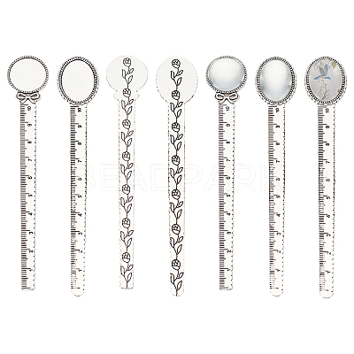 10Pcs Tibetan Style Alloy Cabochon Setting TIBE-ME0001-08-1