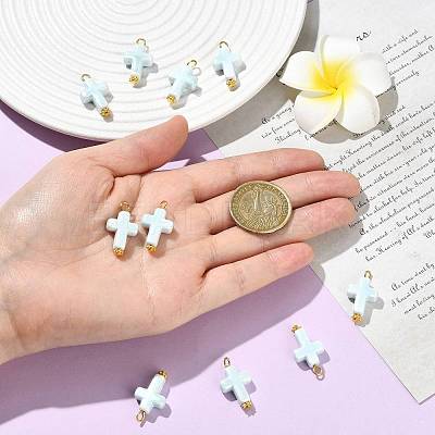 10Pcs Handmade Porcelain Pendants PALLOY-FS00079-1