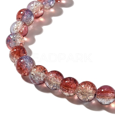 Crackle Glass Beads Strands CCG-C002-8mm-11-1