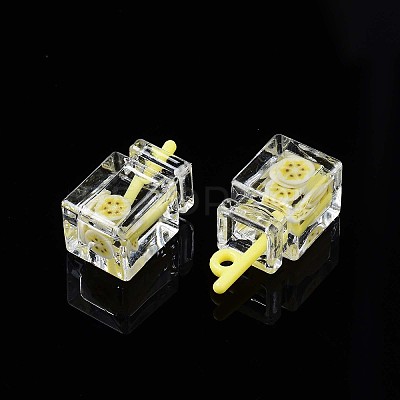 Imitation Drink Resin Pendants LS-CRES-S359-32P-1