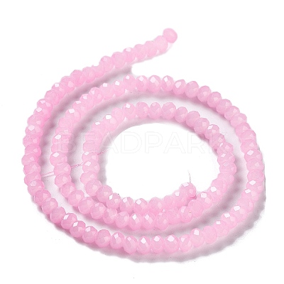 Baking Paint Imitation Jade Glass Bead Strands X-DGLA-A034-J4MM-A26-1