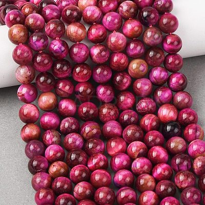 Grade B Natural Tiger Eye Beads Strands G-F591-18-8mm-05-01-1