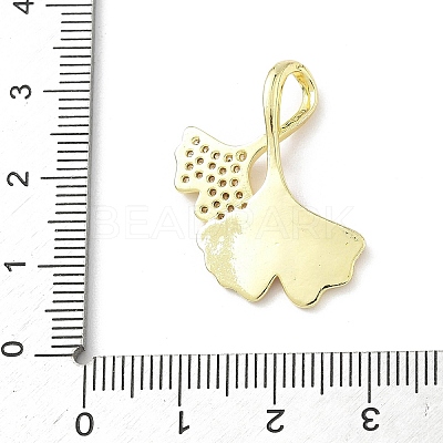 Brass Micro Pave Cubic Zirconia with Enamel Pendants KK-Z134-14G-01-1