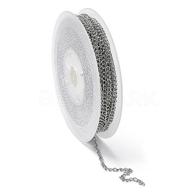 Tarnish Resistant 304 Stainless Steel Cable Chains CHS-F006-01D-P-1