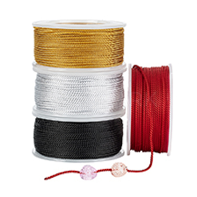 4 Rolls 4 Colors Round Nylon Cords OCOR-PH0006-28-1