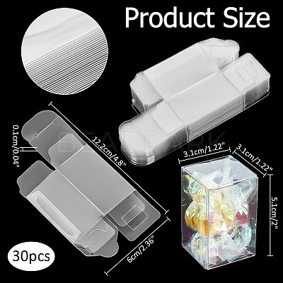 Transparent Plastic PVC Box Gift Packaging CON-WH0085-85A-1