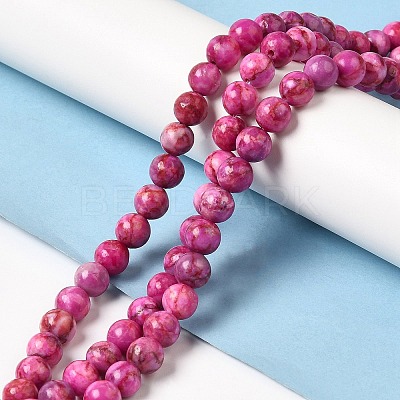 Natural Dyed White Jade Beads Strands G-M402-C03-01-1