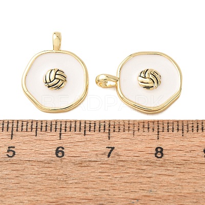 Brass Enamel Pendants KK-CJC12A6-01A-G-1