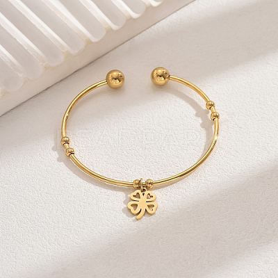 Stainless Steel Charm Bangles DX7193-1