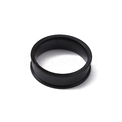 201 Stainless Steel Grooved Finger Ring Settings STAS-WH0027-27B-EB-1
