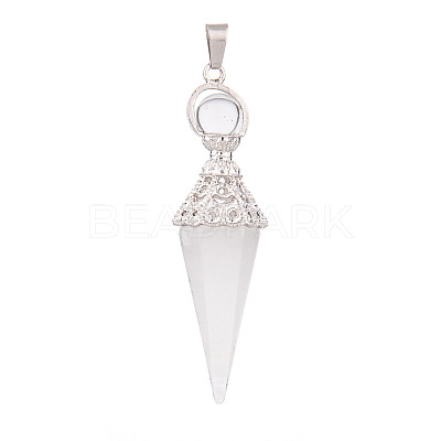 Natural Quartz Crystal Pendants PW-WG6405D-03-1