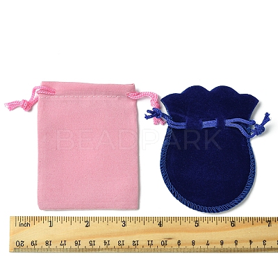 48Pcs 8 Colors Velvet Cloth Drawstring Bags TP-FS0001-01-1