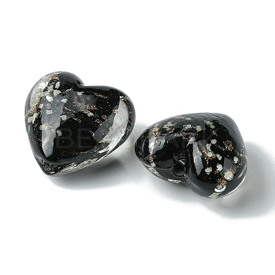 Luminous Handmade Gold Sand Lampwork Beads FOIL-B001-03B-1