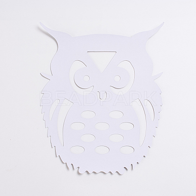 Waterproof Owl Shape Bird Deterrent Stickers AJEW-WH0022-41-1