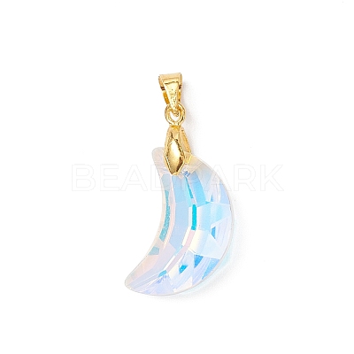AB Color Plated Glass Pendants PALLOY-JF04595-01-1