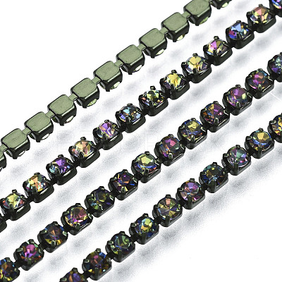 Electrophoresis Iron Rhinestone Strass Chains CHC-Q009-SS12-B10-1