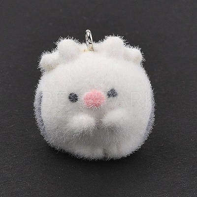 Flocky Resin Pendants FIND-A061-02H-1